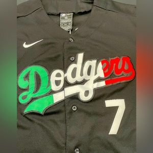 MLB Los Angeles Dodgers #7 Uria Special Edition Black México Jersey sz 56/XL